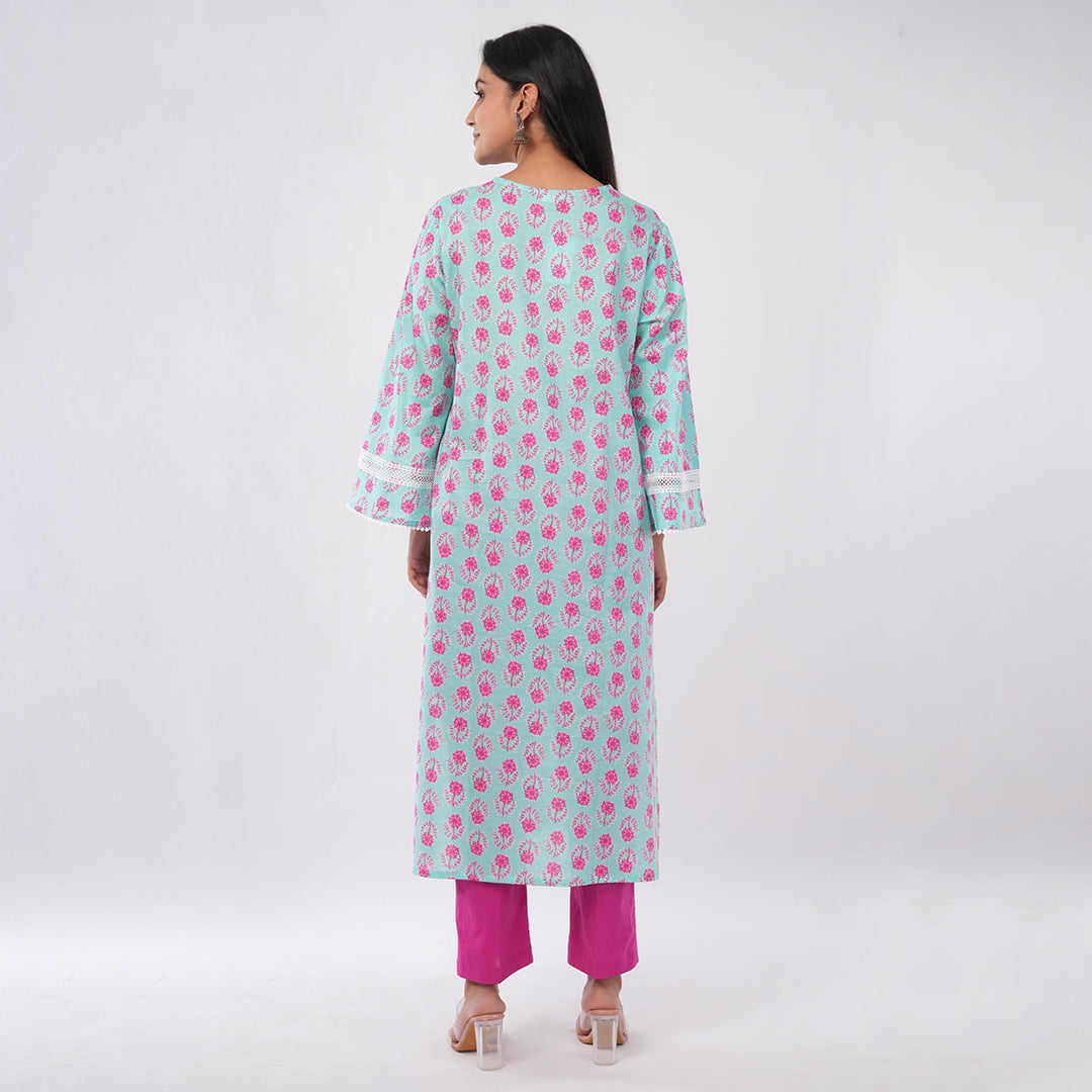Buy Pure Mal Cotton 3-Piece Kurta Set for Women | Kurta, Bottom & Dupatta Set | Aradhya by Nirmal