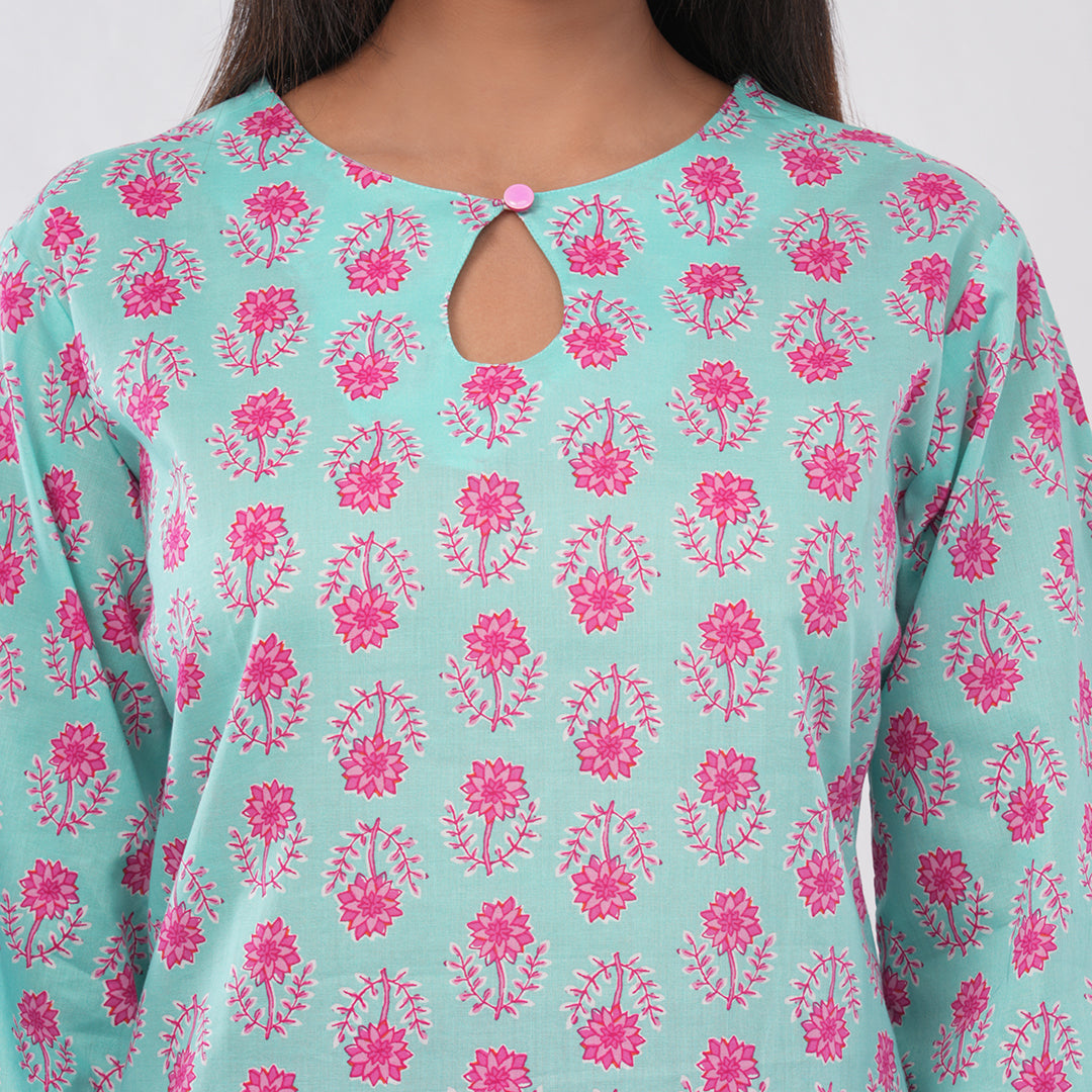 Buy Pure Mal Cotton 3-Piece Kurta Set for Women | Kurta, Bottom & Dupatta Set | Aradhya by Nirmal