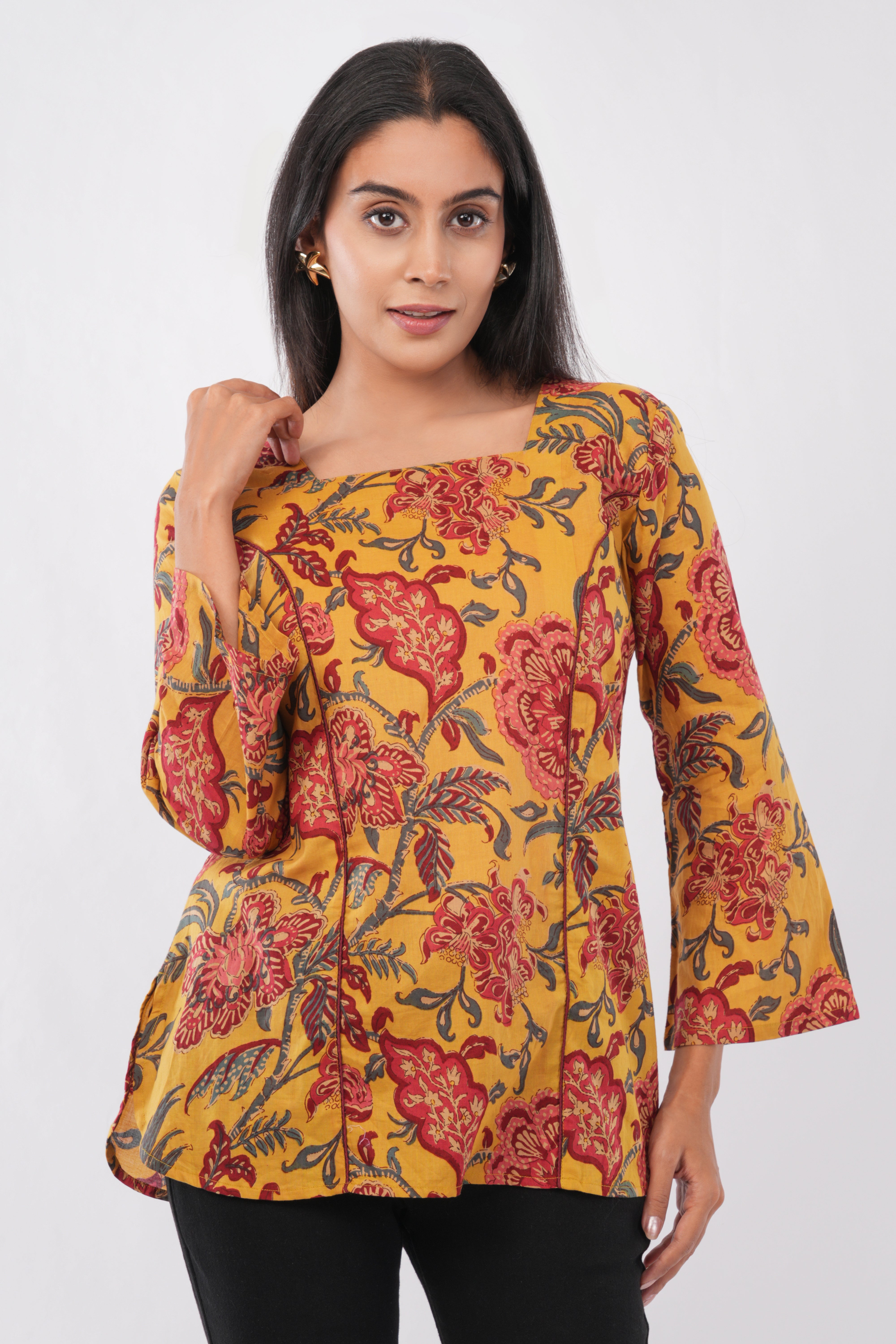 Kalamkari printed Short kurti