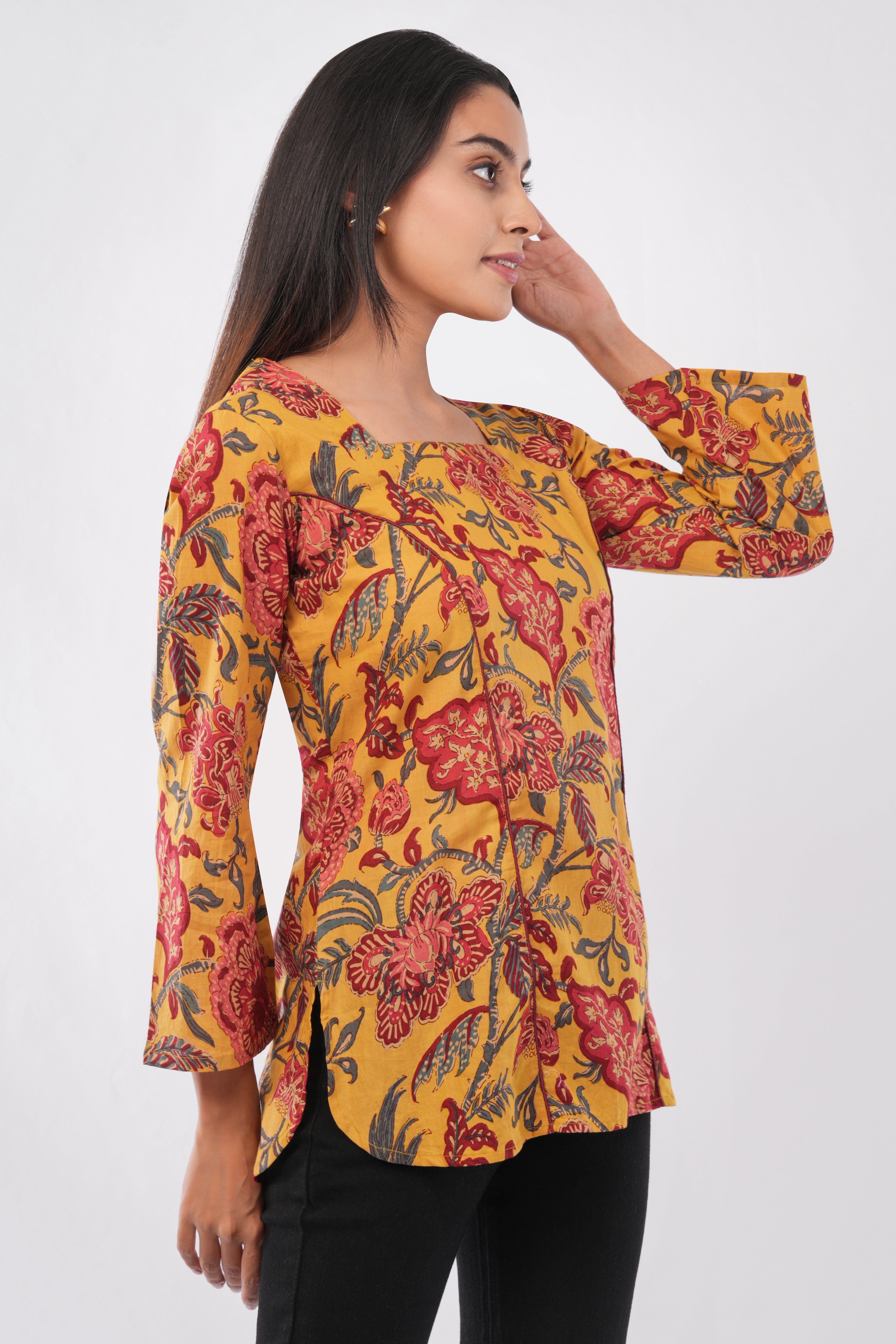 Kalamkari printed Short kurti