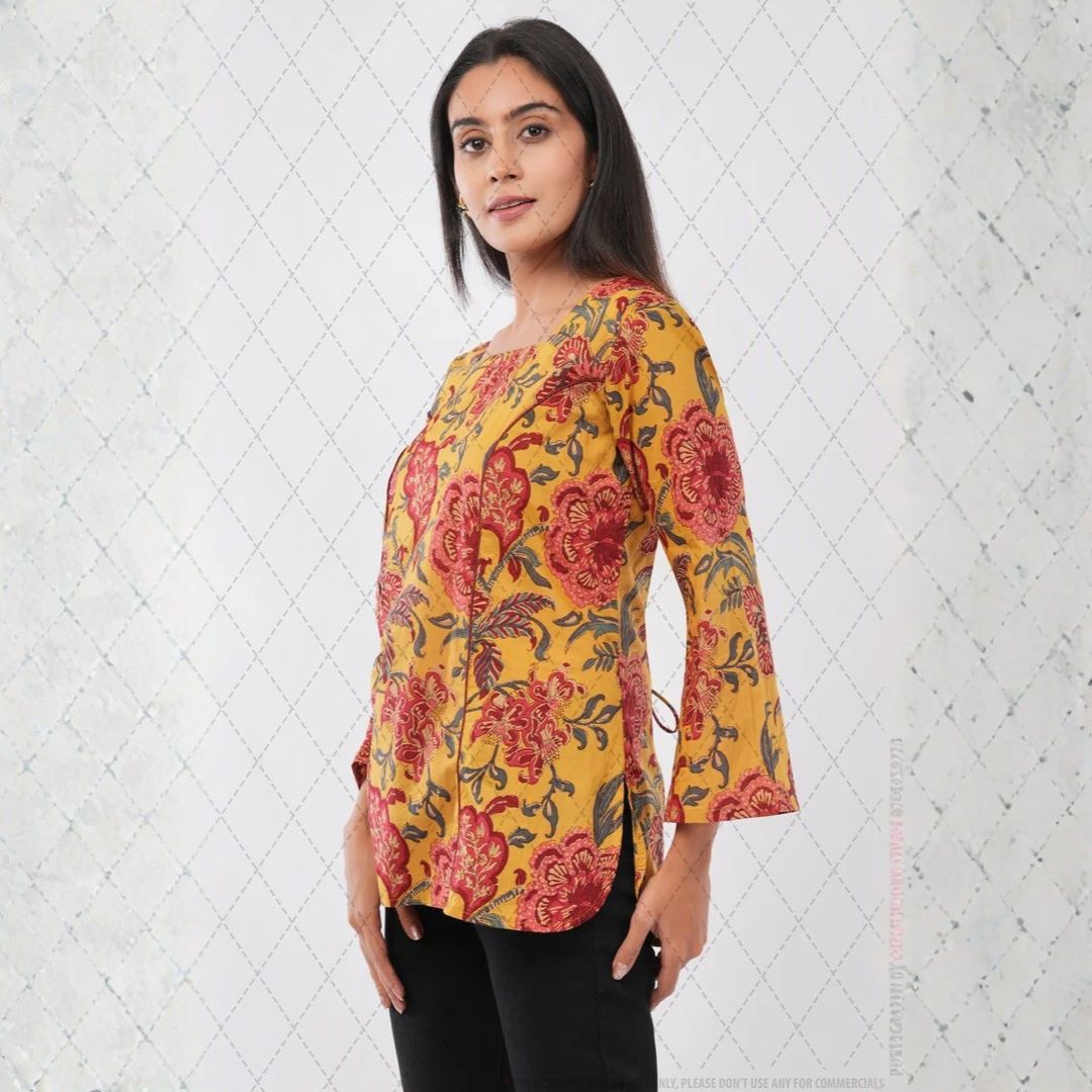 Kalamkari printed Short kurti